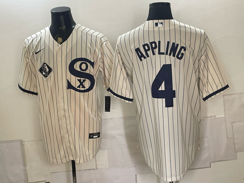 Men Chicago White Sox #4 Appling white Nike MLB 2026 jersey 0823001->chicago white sox->MLB Jersey